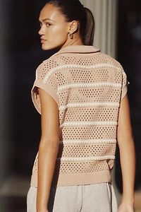 Varley Haney Short-Sleeve Zip-Front Cardigan