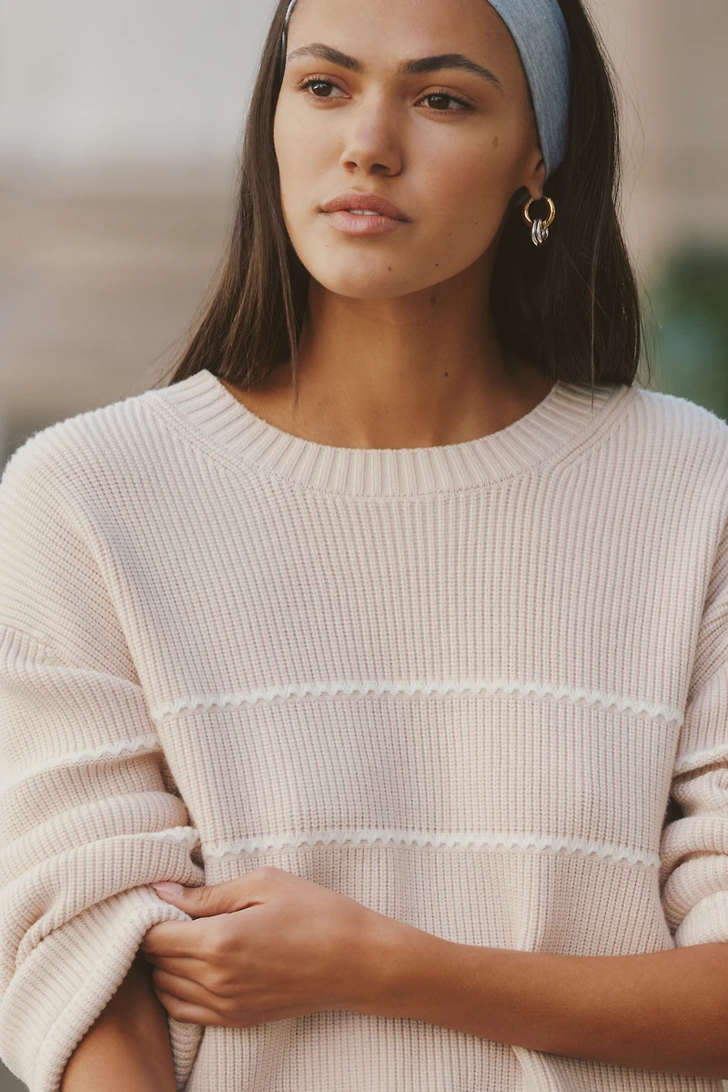 Varley Meryl Crew-Neck Ribbed Sweater