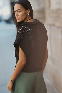 Varley Cotton Gaines Half-Zip Knit Pullover