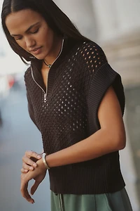 Varley Cotton Gaines Half-Zip Knit Pullover