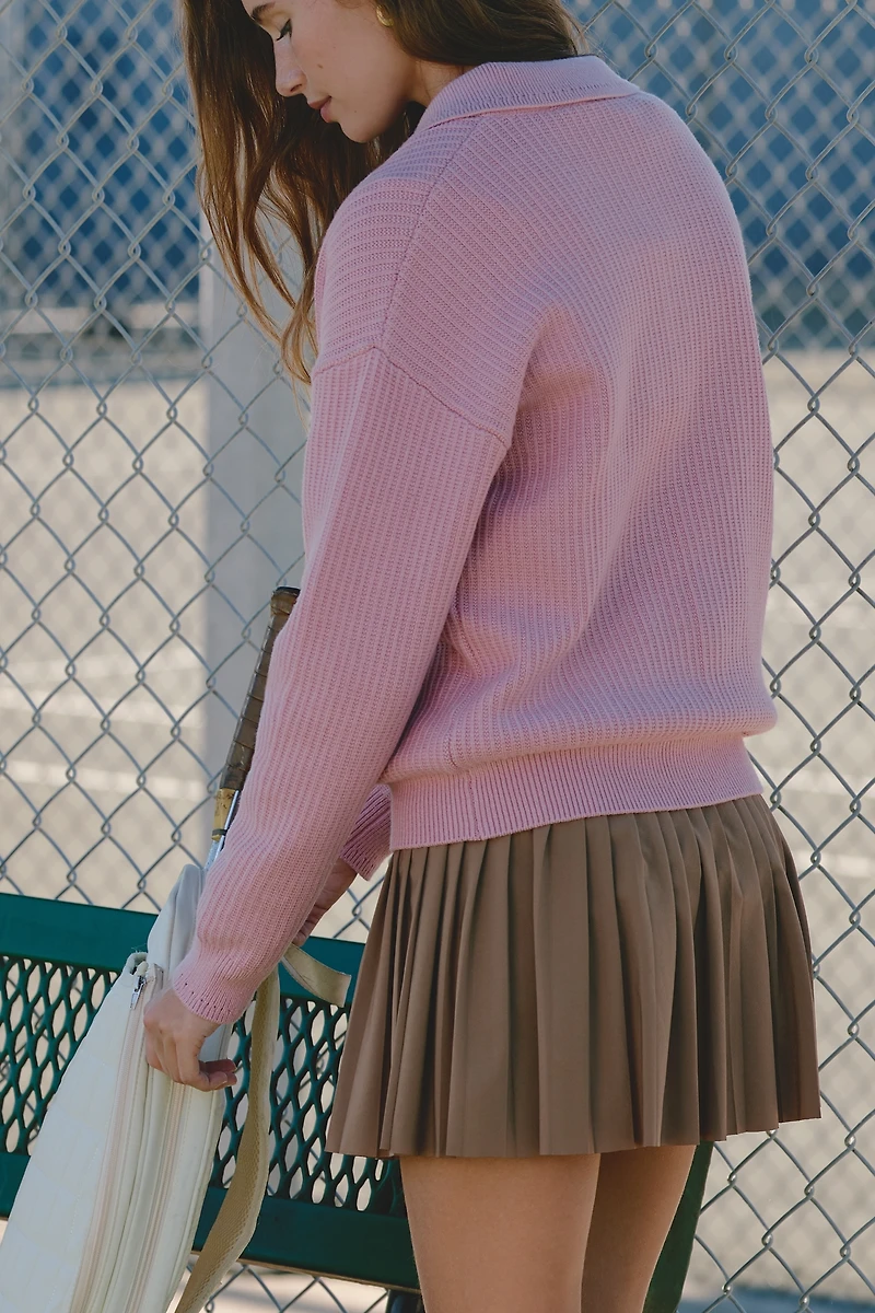 Varley Marlie Ribbed Polo Shirt