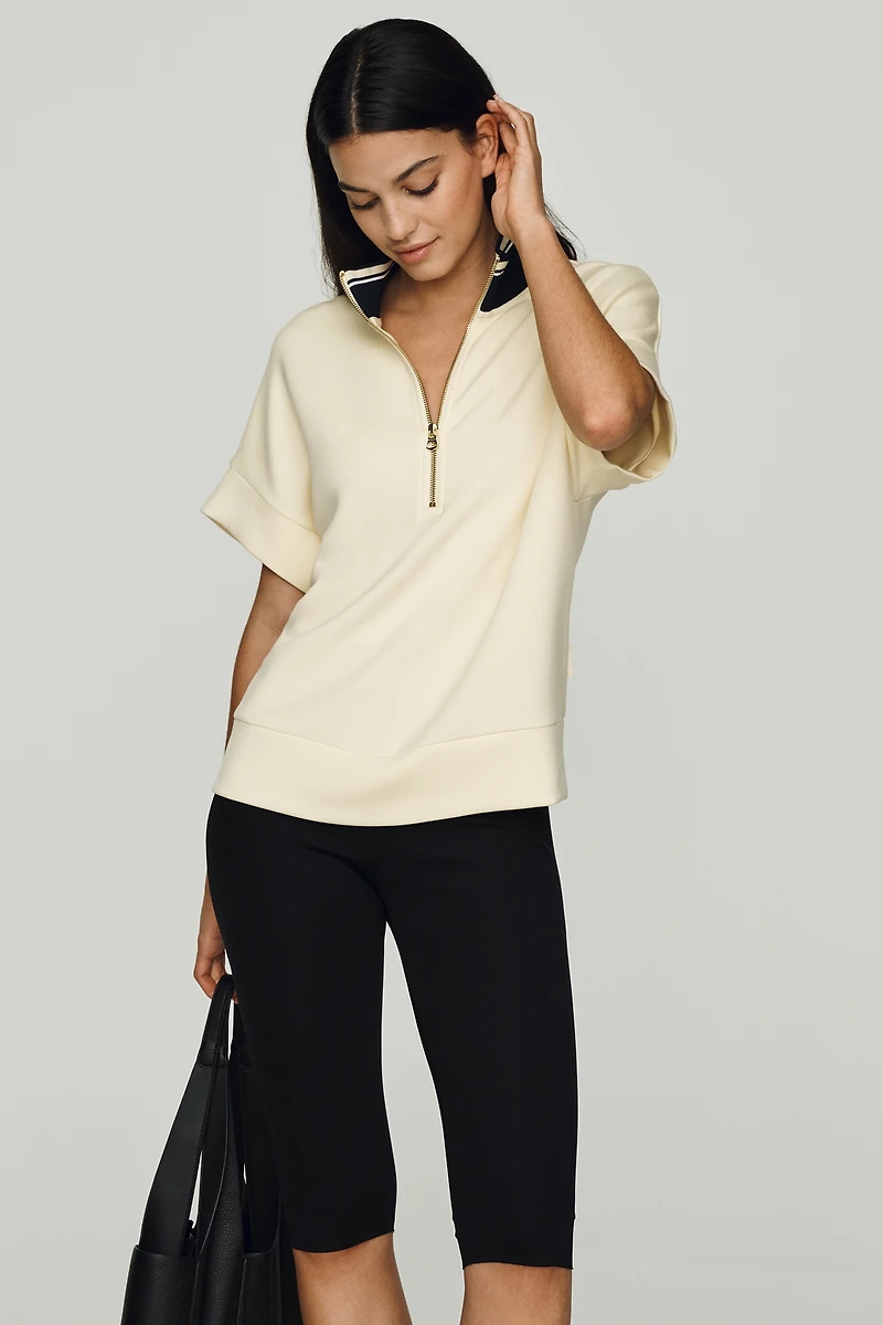 Varley Ritchie 2.0 Quarter Zip Short-Sleeve Top