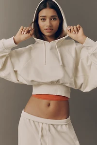 Daily Practice Washed to Shore Cotton Cropped Sweatshirt