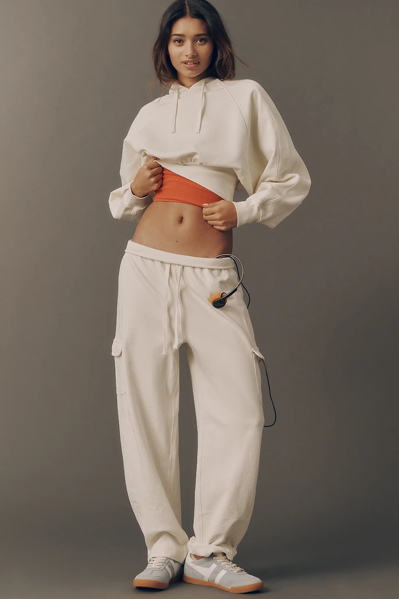 Daily Practice Washed to Shore Cotton Cropped Sweatshirt