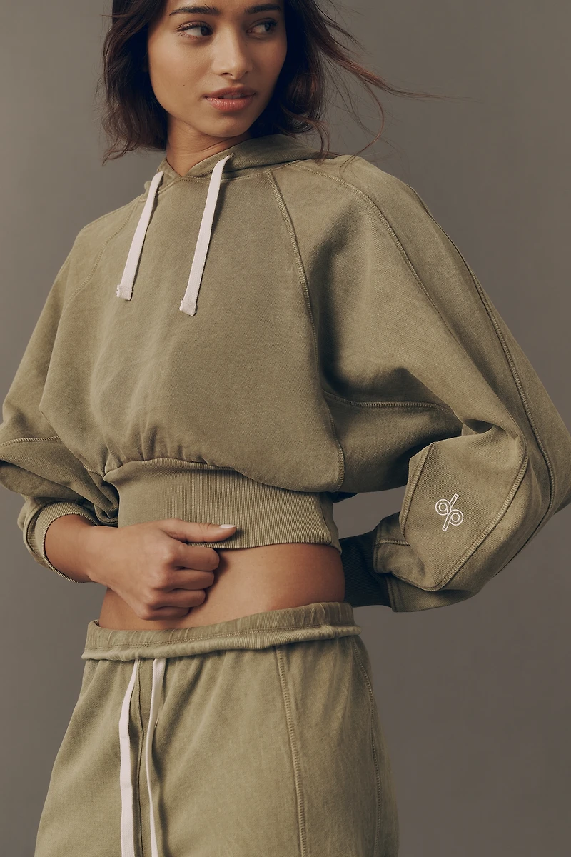 Daily Practice Washed to Shore Cotton Cropped Sweatshirt