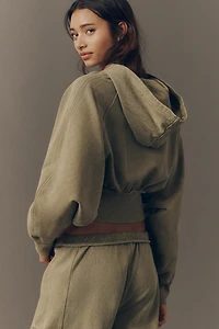 Daily Practice Washed to Shore Cotton Cropped Sweatshirt