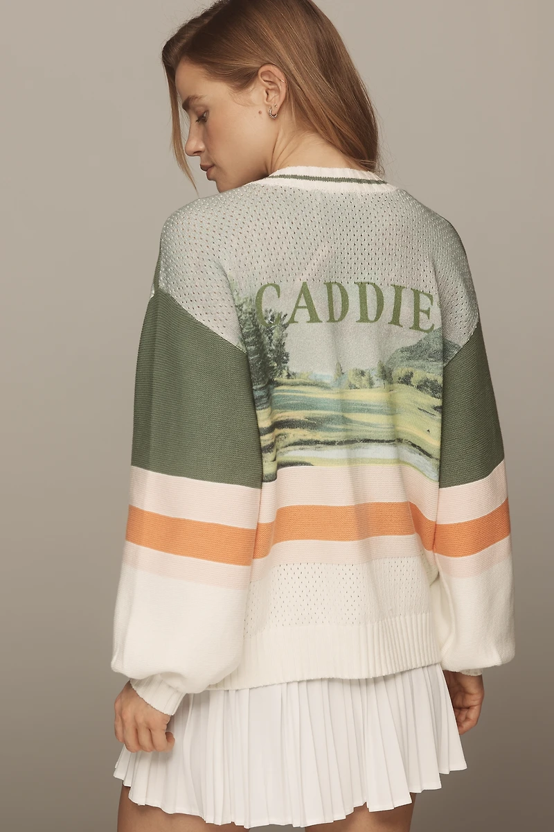 Daily Practice Zinger Balloon-Sleeve Cardigan Sweater