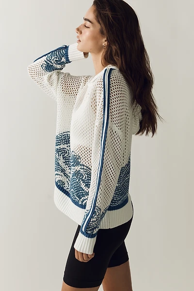 Daily Practice Cotton Open Knit Hoodie