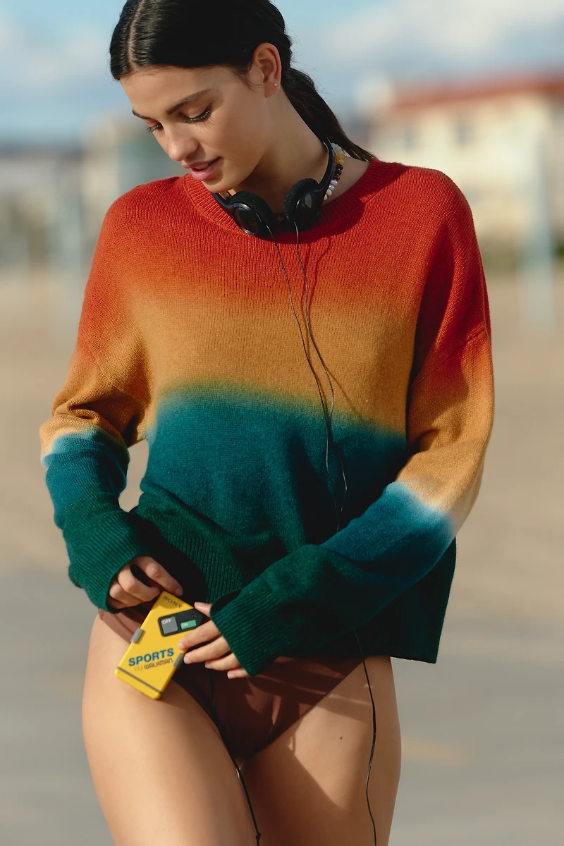 Electric & Rose Ombré Wool Blend Sweater