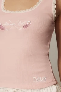 The Forecast Agency Lace-Trim Scoop Tank