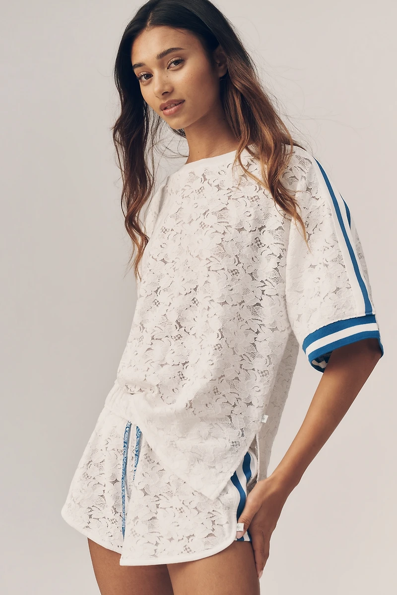 Daily Practice Sheer Lace Tee