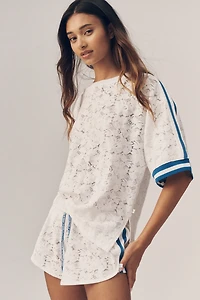 Daily Practice Sheer Lace Tee