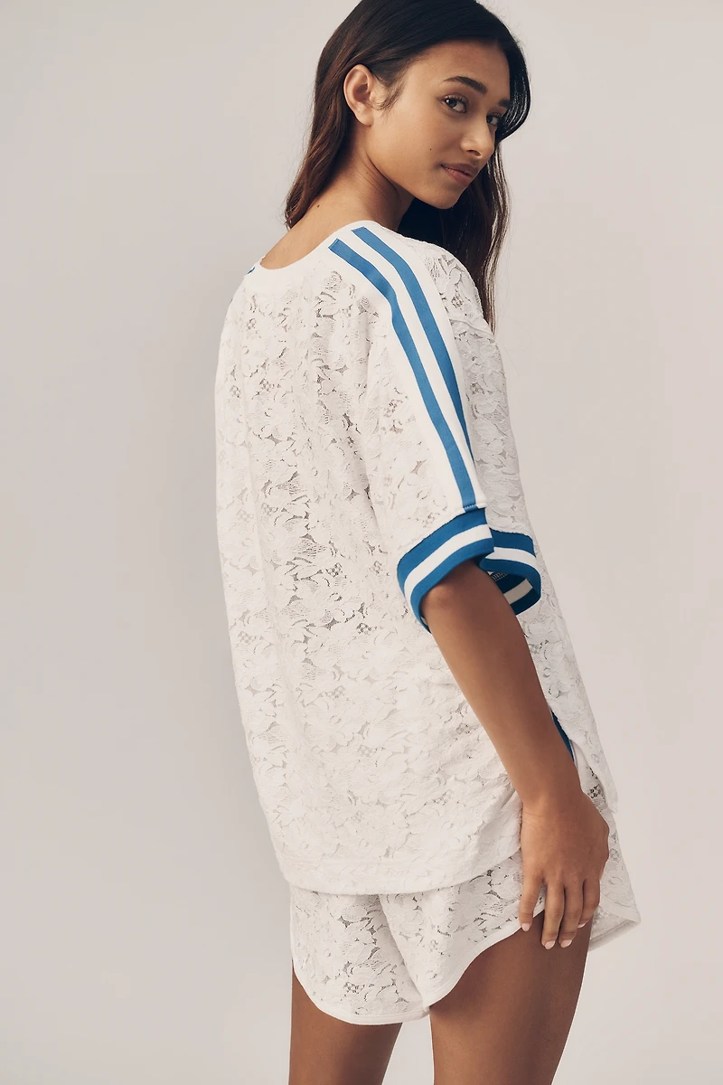 Daily Practice Sheer Lace Tee