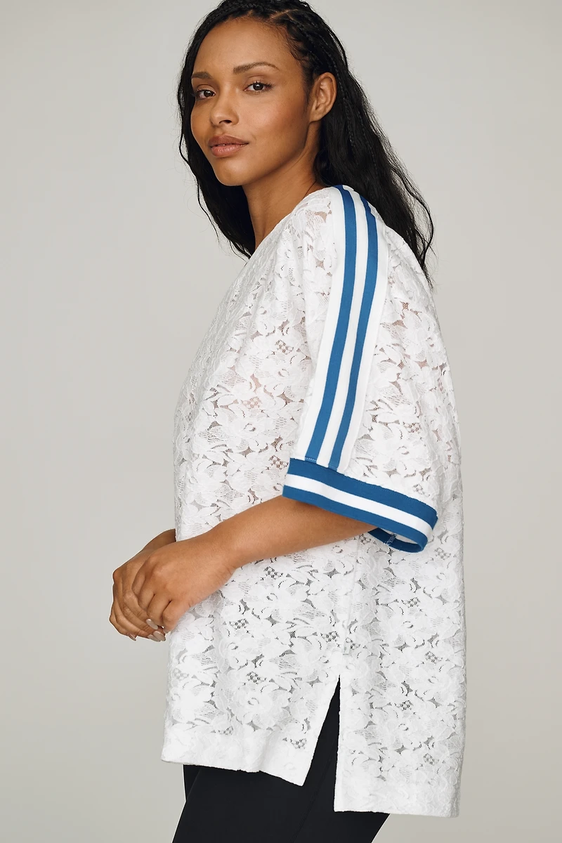 Daily Practice Sheer Lace Tee