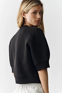 Daily Practice Short-Sleeve Bubble Sweatshirt