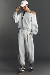 Daily Practice Crew-Neck Lace Panel Sweatshirt
