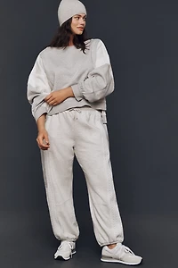 Daily Practice Crew-Neck Lace Panel Sweatshirt