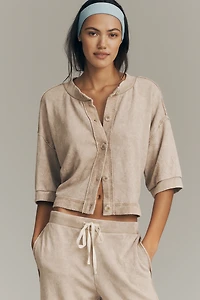 Michael Stars Marlo Short-Sleeve Buttondown Top