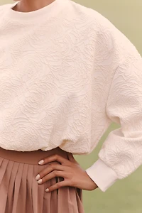 Daily Practice Textured Bubble Sweatshirt