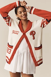 The Wild Collective x Anthro Philadelphia Phillies MLB Cotton Cardigan Sweater
