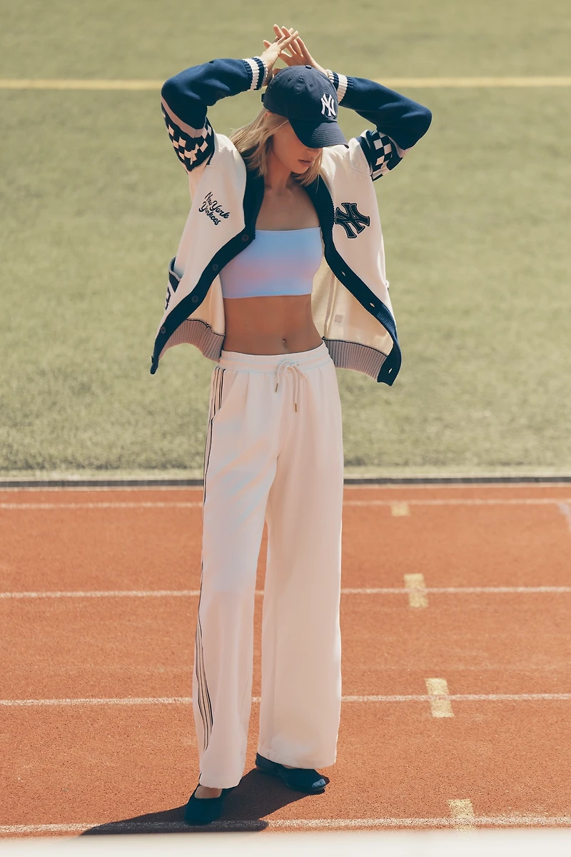 The Wild Collective x Anthro NY Yankees MLB Cotton Cardigan Sweater