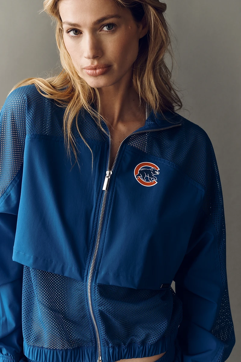 Mitchell & Ness MLB Long-Sleeve Mesh Zip-Front Jacket
