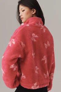 Beach Riot Leona Slopes Sherpa Quarter-Zip Pullover