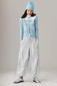 Beach Riot Ally Bow Crewneck Cardigan Sweater