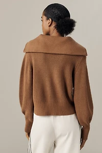 Varley Maura Half-Zip Rib Knit Sweater