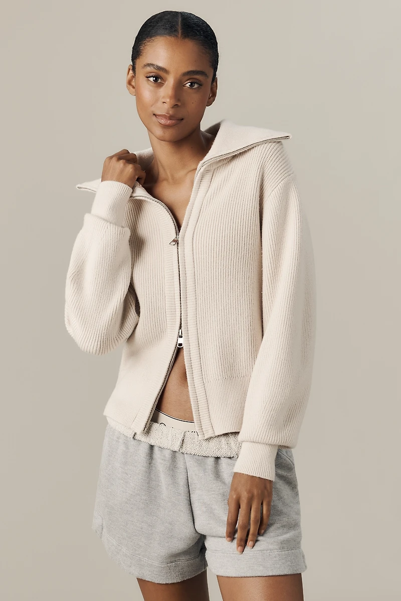 Varley Enrico Ribbed Knit Jacket
