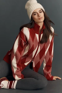 Varley Karina Jacquard Knit Zip-Up Top