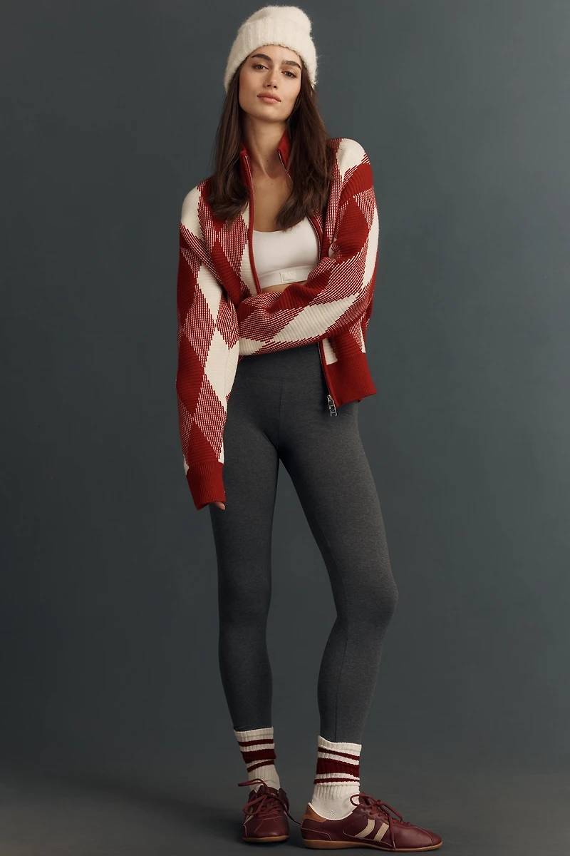 Varley Karina Jacquard Knit Zip-Up Top