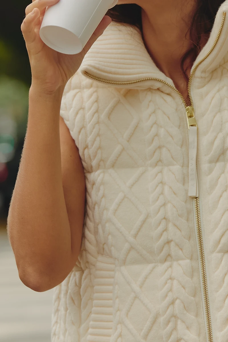 Varley Irina Cable-Knit Gilet Vest