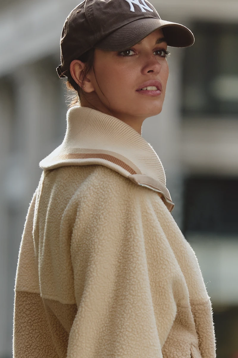 Varley Carmine Relaxed Half-Zip Fleece Sweatshirt