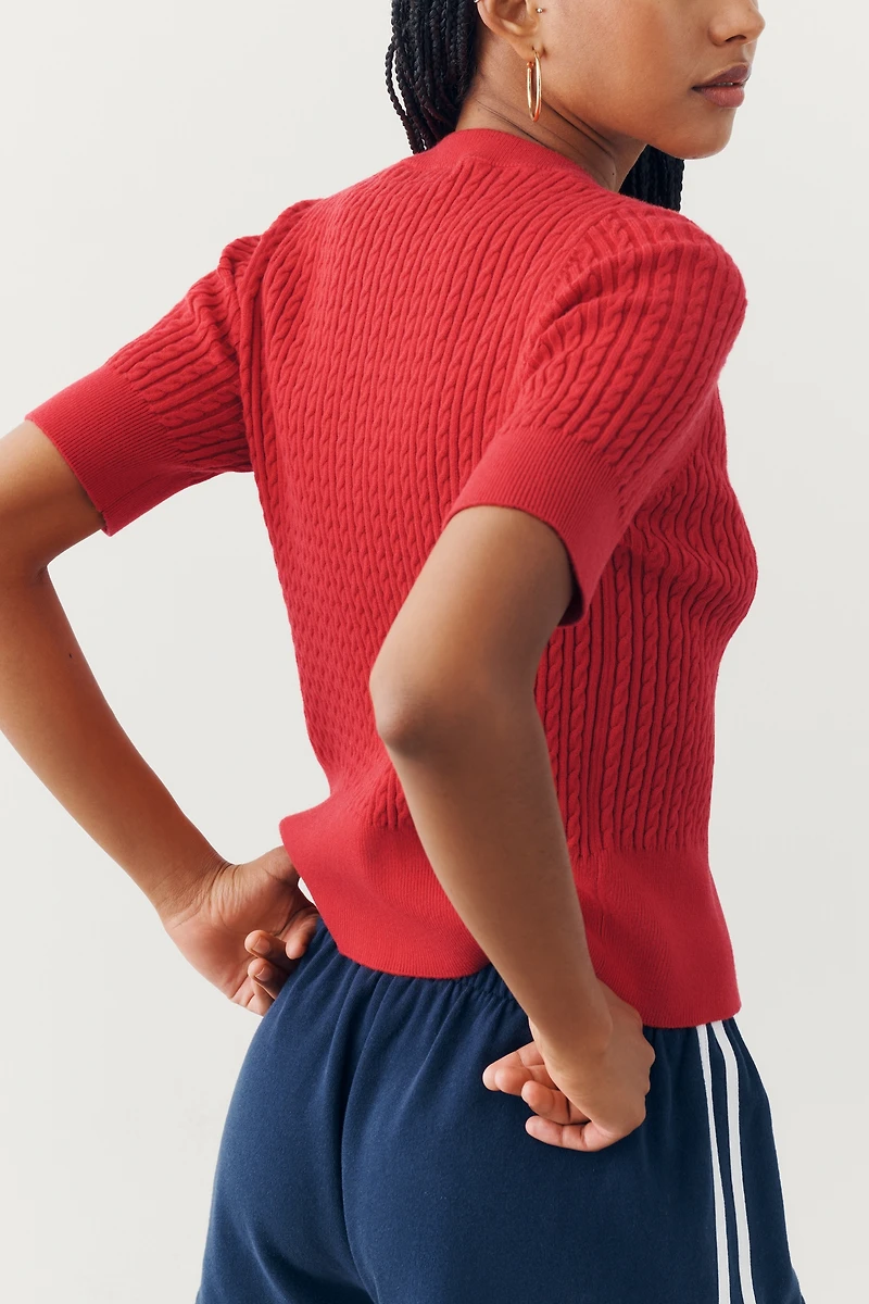 Varley Rhys Short Sleeve Cardigan
