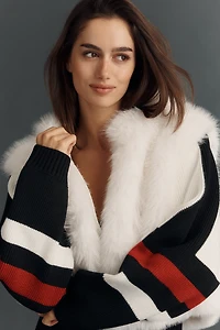 Daily Practice The Switch Back Fuzzy Knit Cardigan Sweater