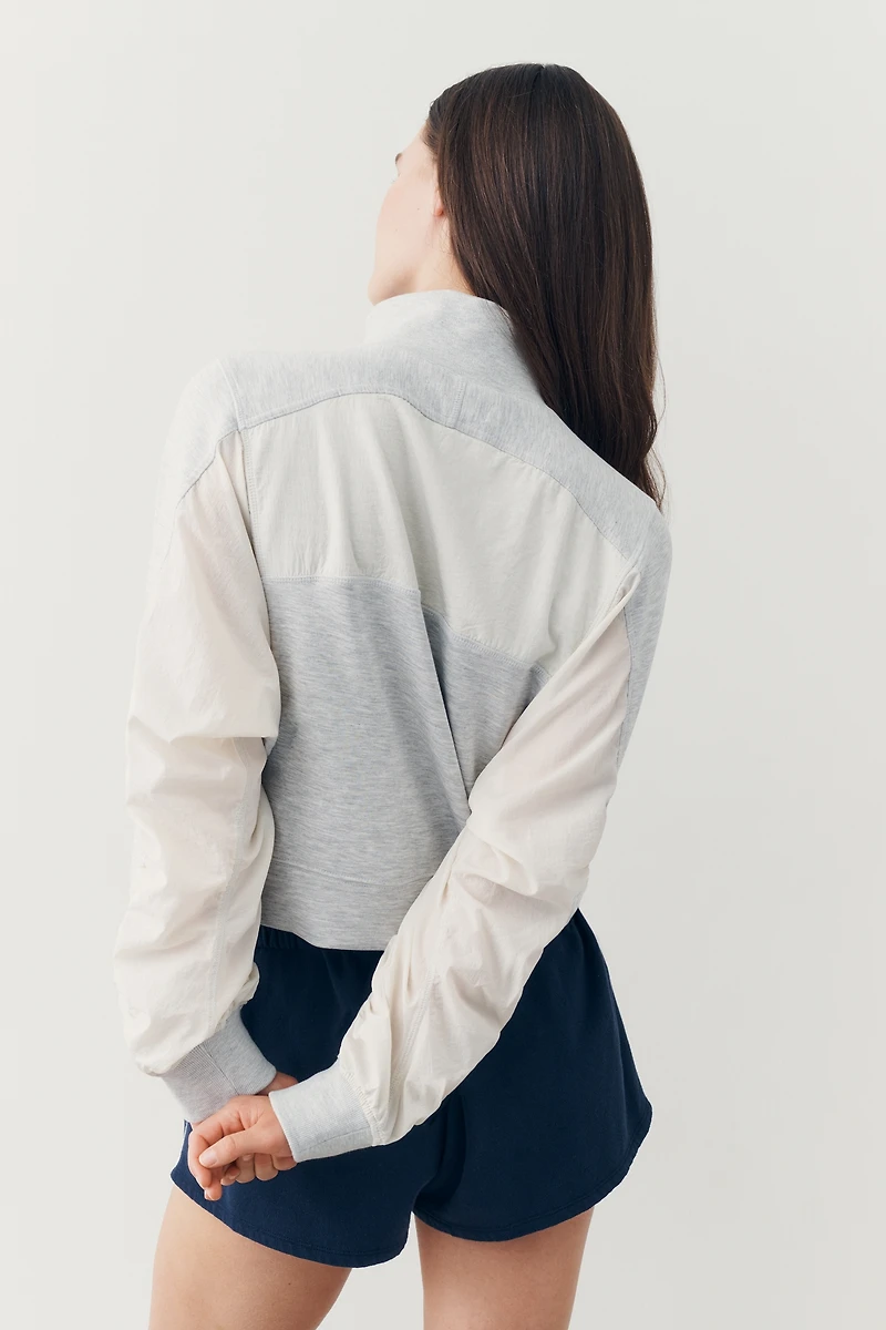 Daily Practice Mixed Media Quarter-Zip Jacket