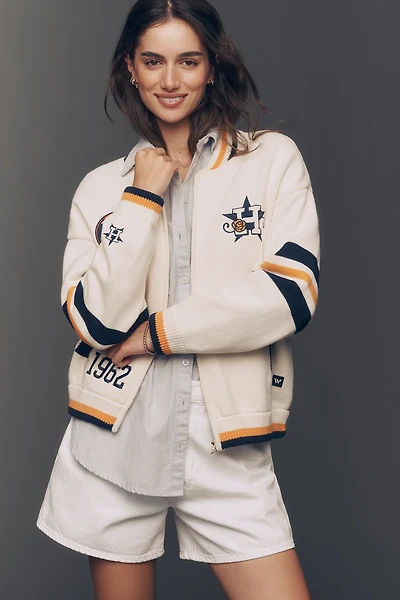 The Wild Collective Jacquard Varsity Bomber Jacket