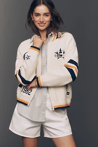 The Wild Collective Jacquard Varsity Bomber Jacket