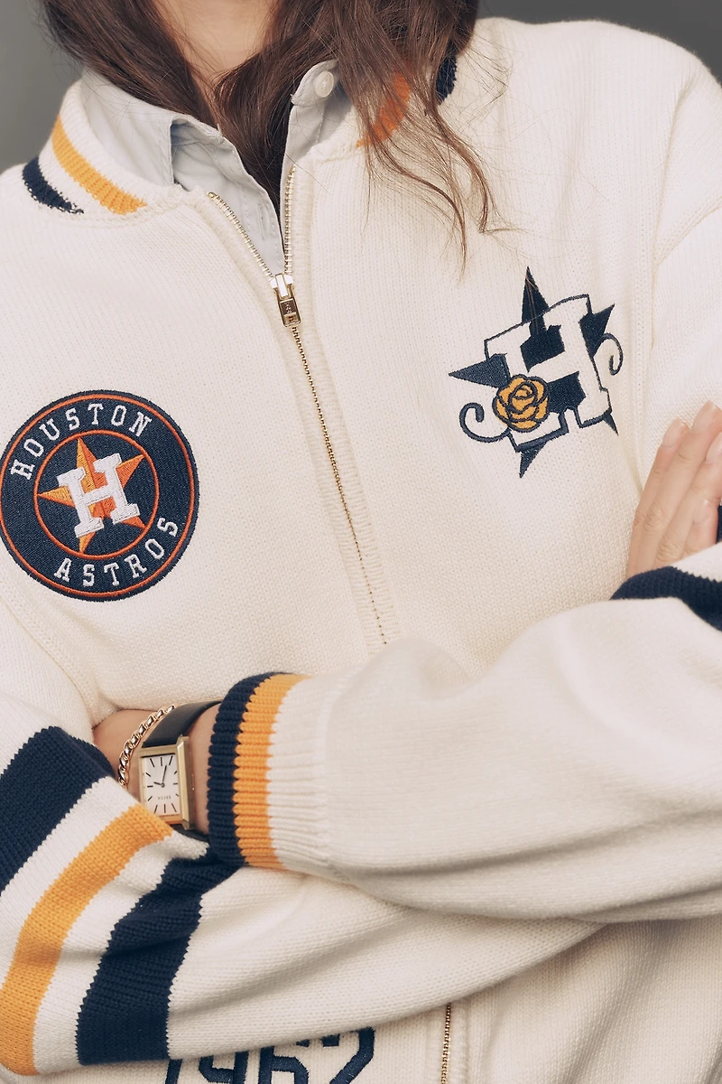 The Wild Collective Jacquard Varsity Bomber Jacket