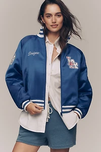 The Wild Collective Satin Varsity Bomber Jacket