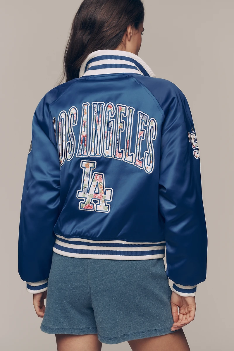 The Wild Collective Satin Varsity Bomber Jacket