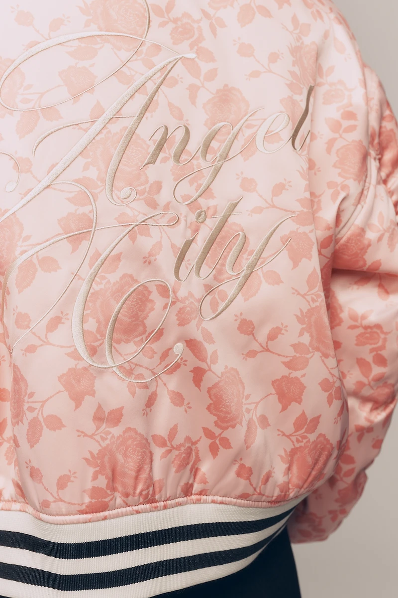 Wild Collective Angel City Varsity Bomber Jacket