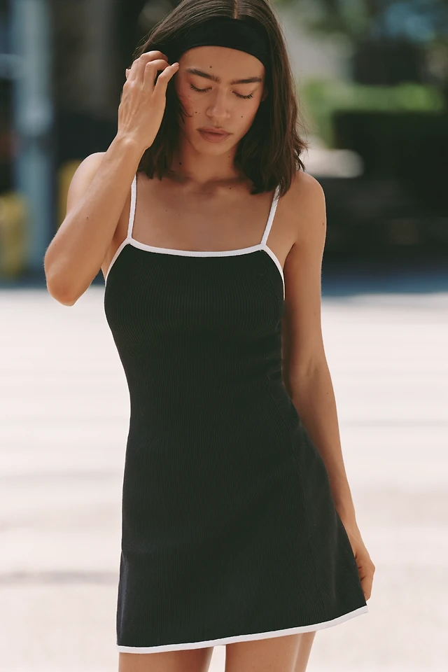 lioness drop waist mini dress Lioness Drop-Waist Square Neck Mini Dress