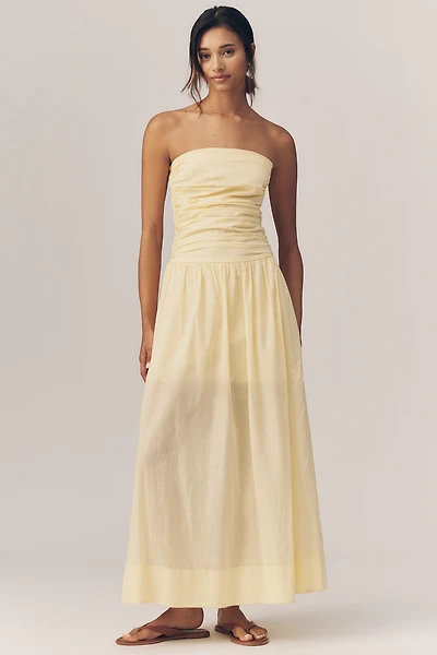Sundry Voile Ruched Maxi Dress
