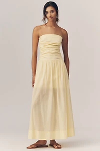 Sundry Voile Ruched Maxi Dress