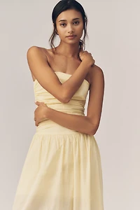 Sundry Voile Ruched Maxi Dress