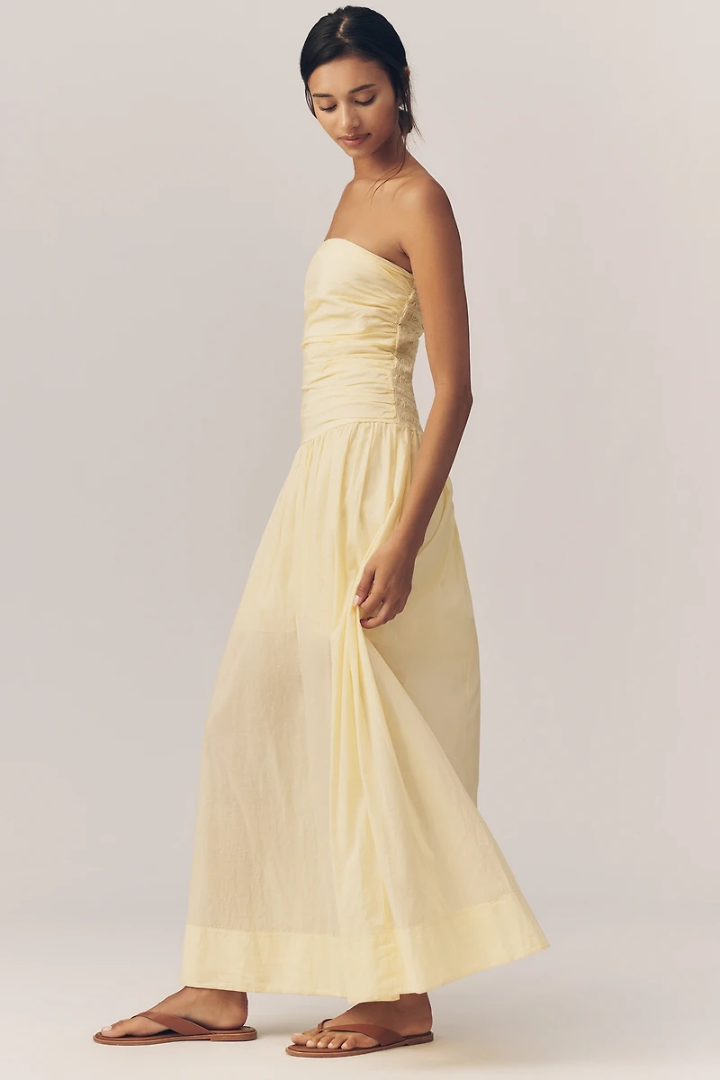 Sundry Voile Ruched Maxi Dress