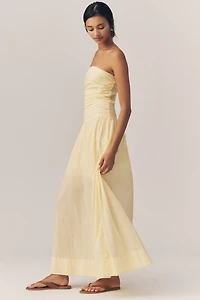 Sundry Voile Ruched Maxi Dress