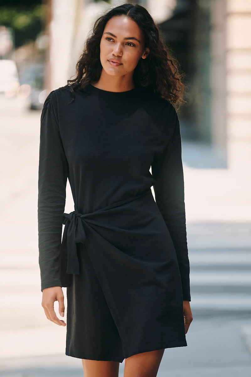 Nation Los Angeles Taylor Long-Sleeve Wrap Mini Dress